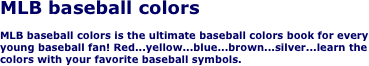 MLB baseball colors 