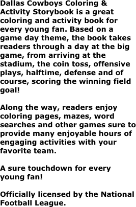 Dallas Cowboys Coloring & Activity