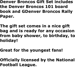 Denver Broncos Gift Set includes